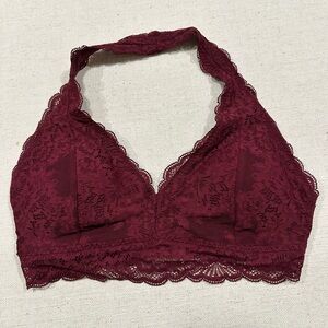 NWT HOLLISTERLace Halter Bralette - Burgundy
